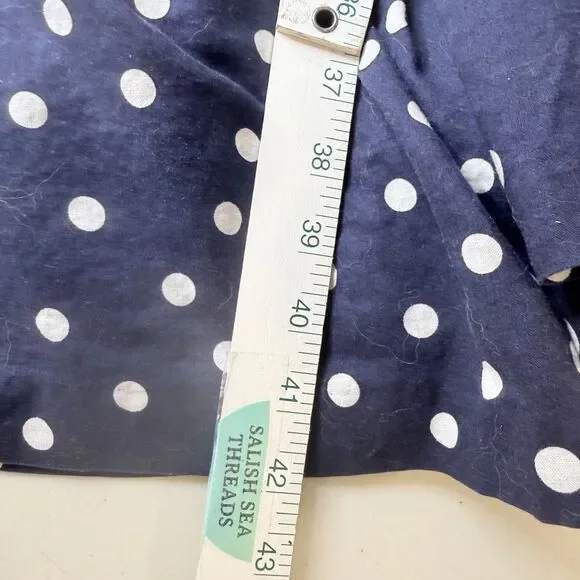 Boden Women's 10P Arwen Midi Button Wrap Linen Cotton Polka Dot Dress Preppy - Picture 6 of 9